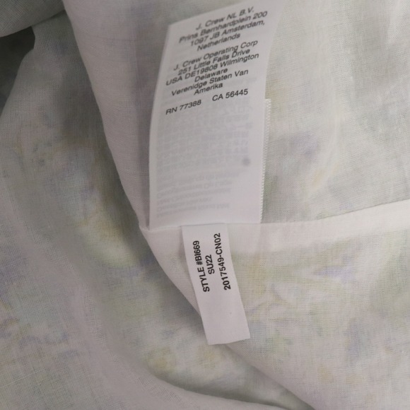 J Crew Afternoon Dress in Liberty Lodden Fabric Lg Smocked Neckline Green Blue - Picture 12 of 12